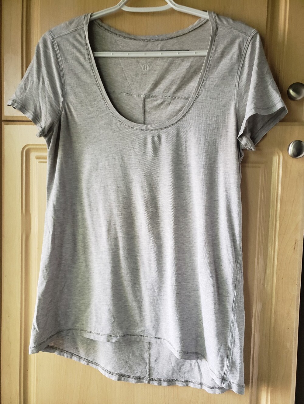 Lululemon Pima Cotton Light Gray Women's Scoop Neck Tee